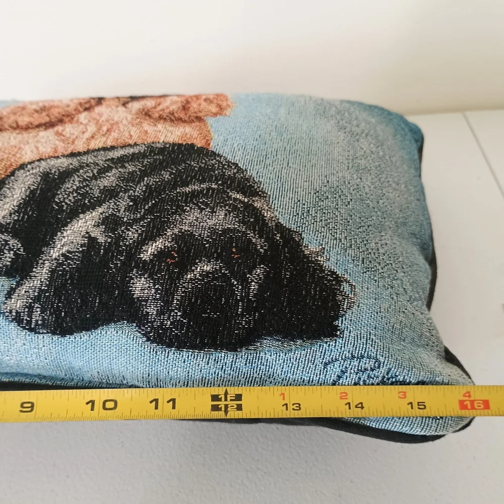 Linda Picken Tapestry Throw Pillow Cocker Spaniel Mother & Puppies 12